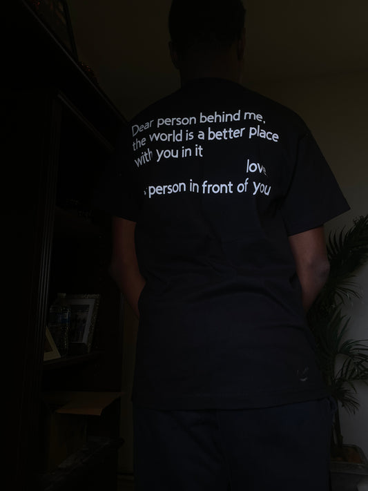 “you are enough”T-Shirt (front/back) writing